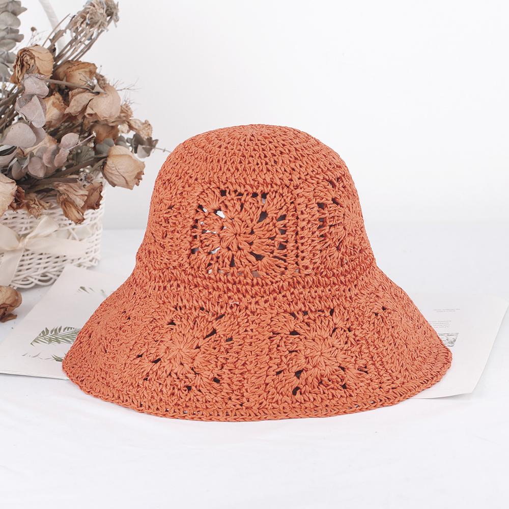 Women Straw Hats Crochet Hat Bucket Hat Uv Protection Sun Visor Beach Hats Women Visors Foldable Female Women Summer Sun Hat