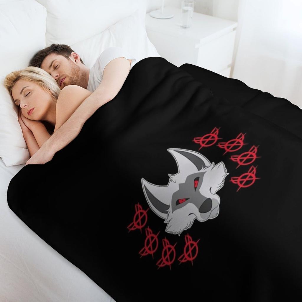 Death Wolf Head Throw Blanket Soft Warm Blanket Gift for Men Women Adults