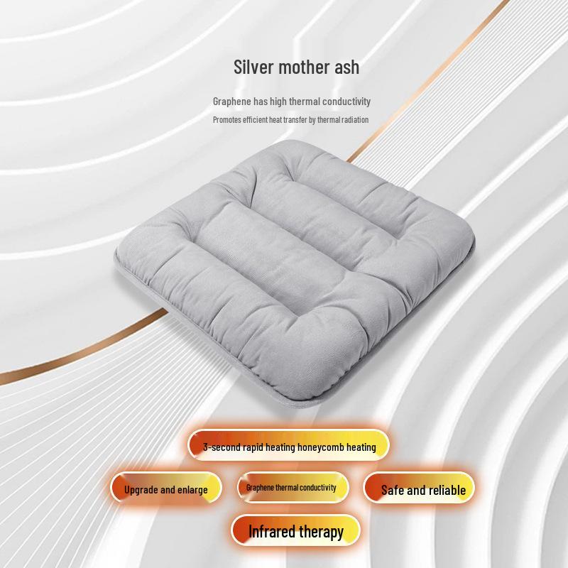 Plush Heated Car Seat Cushion - Winter Warm Fleece-Lined Thickened Cushion