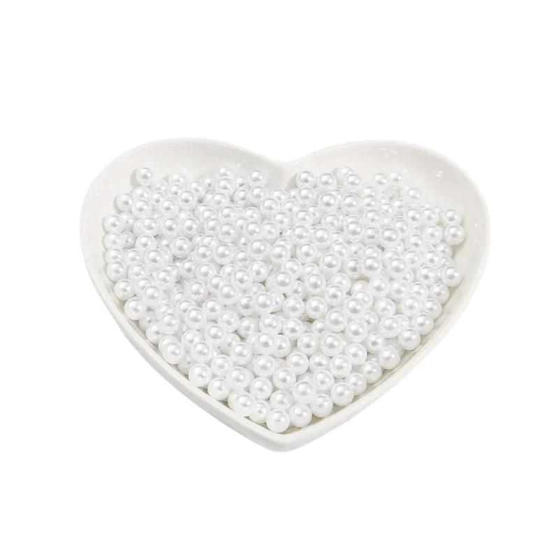 Multi Color Round No Hole Acrylic Imitation Pearl Beads Loose Bead For DIY Scrapbook Decoration Crafts Sewing 3/4/6/8/10mm