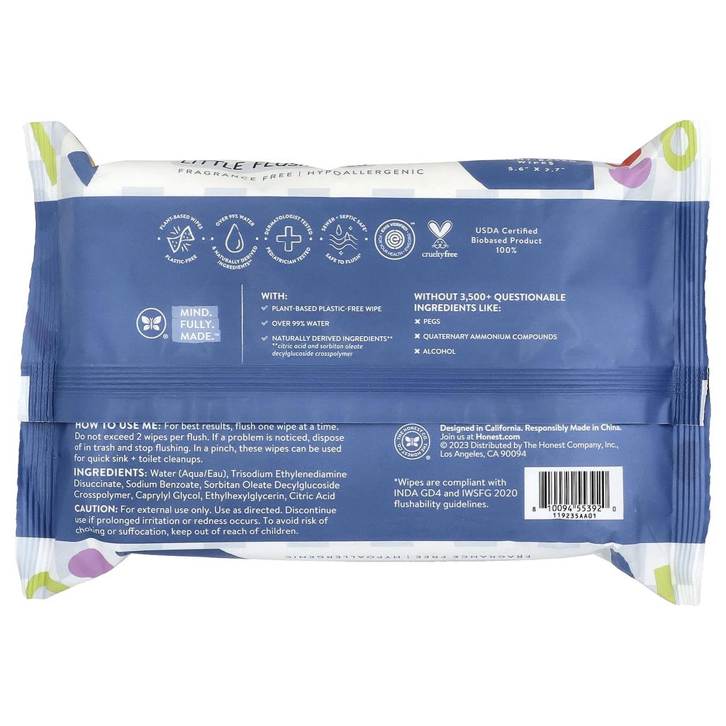 Little Plush Lovely, Fragrance Free, Vegetable Tissues 42 Sheets