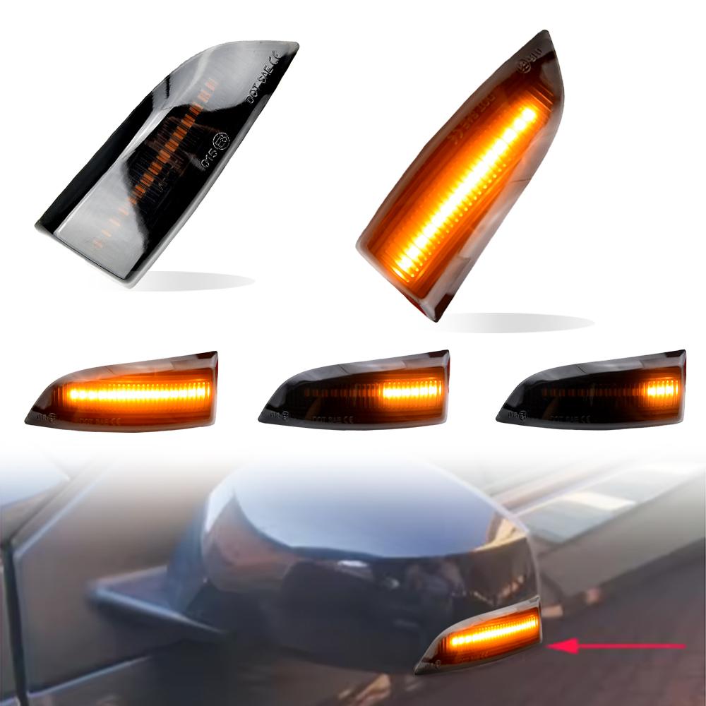 2PCS Dynamic Turn Signal Light for Renault Megane MK3 Laguna III X91 Scenic Fluence Side Rear Mirror Sequential Indicator Light