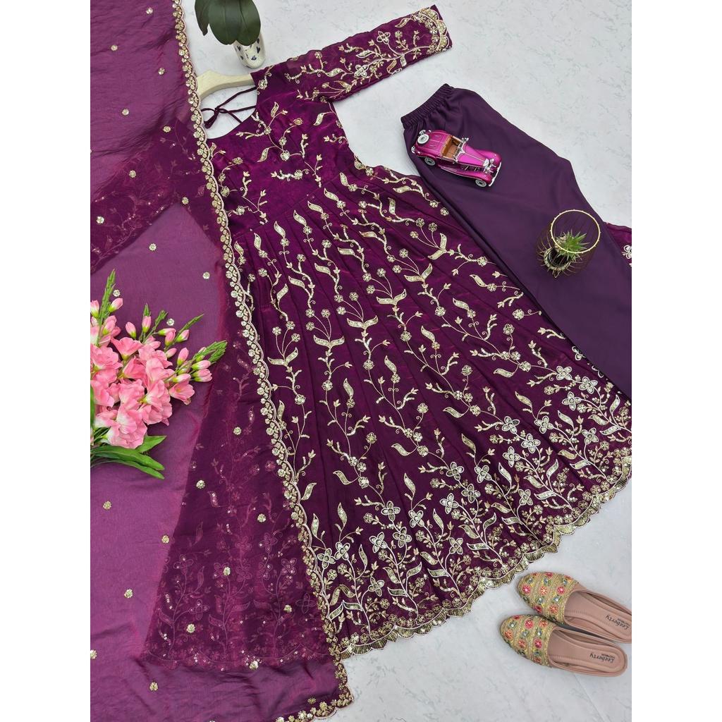 Indischer Pakistani Designer Anarkali Anzug Hochzeitsfeier Kleidung Ethnisch Salwar Kameez