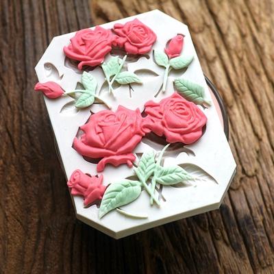 Rose Fondant Silicone Mold DIY Cake Mold Soft Candy Mold