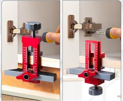 2 In 1 Aluminum Cabinet Door Installation Locator Multifunctional Door Panel Mounting Drilling Positioner Tool