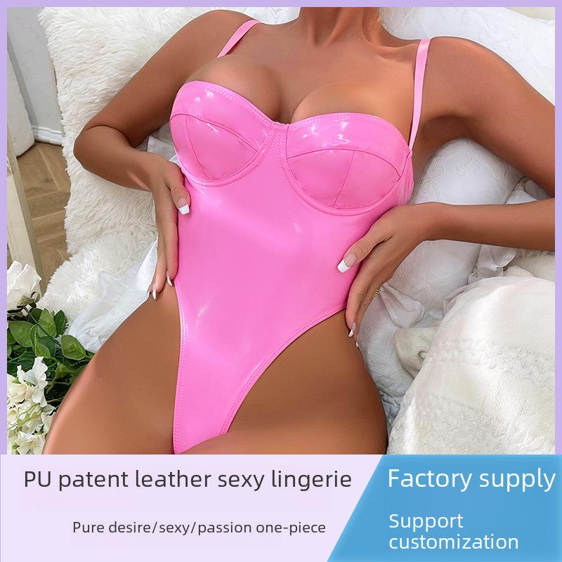 Barbie Pink Slim Sexy Fishbone BH Jumpsuit mit Strapsen