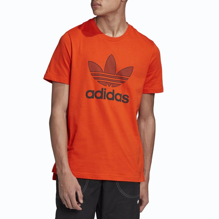 Adidas Originals Trefoil Crew Neck Short Sleeve T-Shirt Men Tops Orange Yellow GK0645