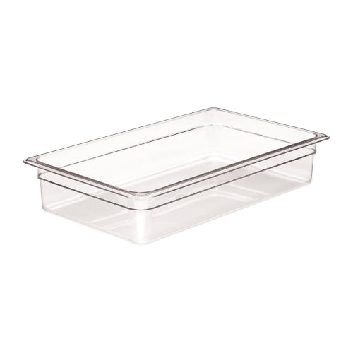

CAMBRO Food Pan, 14CW, 1/1 x 100mm, Clear Polycarbonate, USA, AHC13131A