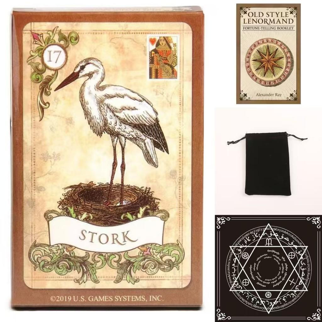 Old Style Lenormand Paper Card Set With Storage Bag For Casual Play And Collectors