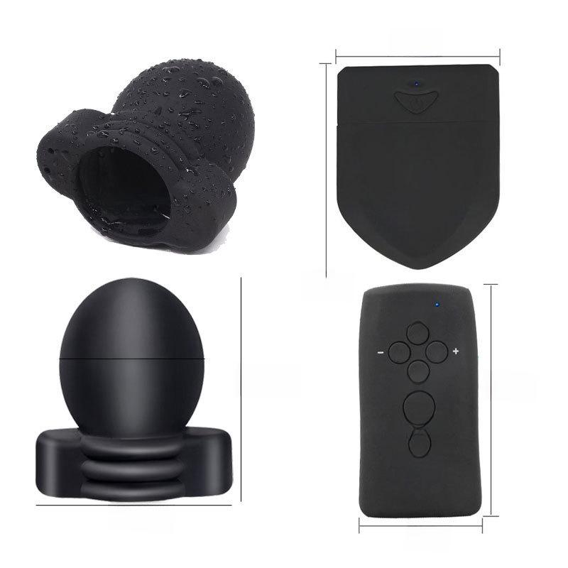 Multi-Frequency Silicone Anal Plug with Stepless Speed Control for G-Spot Stimulation and SM Play.