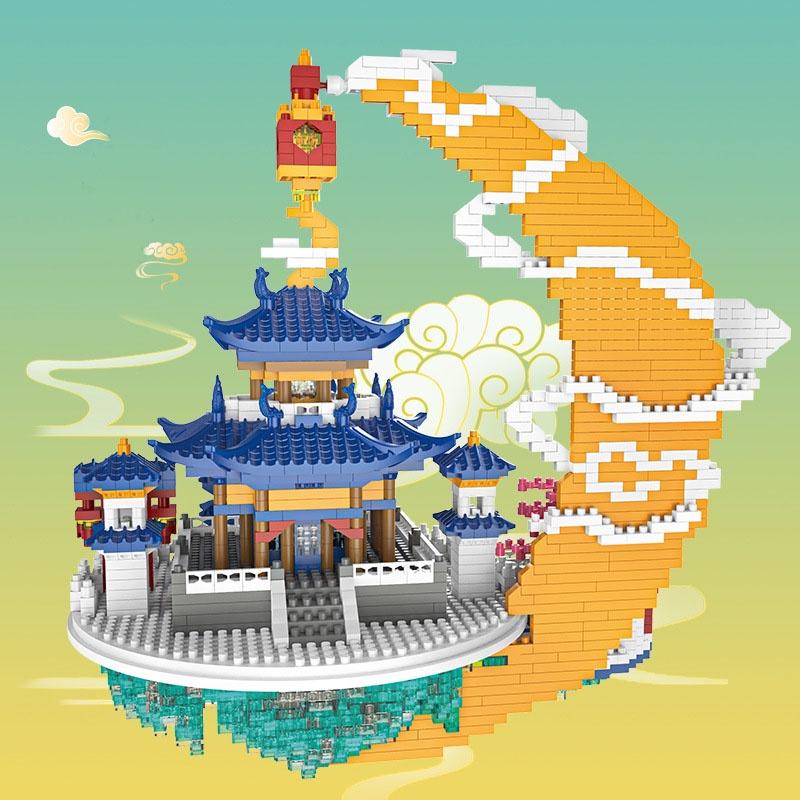 High-quality Abs Diamond Microgranule Building Blocks Compatible With Lego Traditional Chinese Style Castle Toy Wholesale