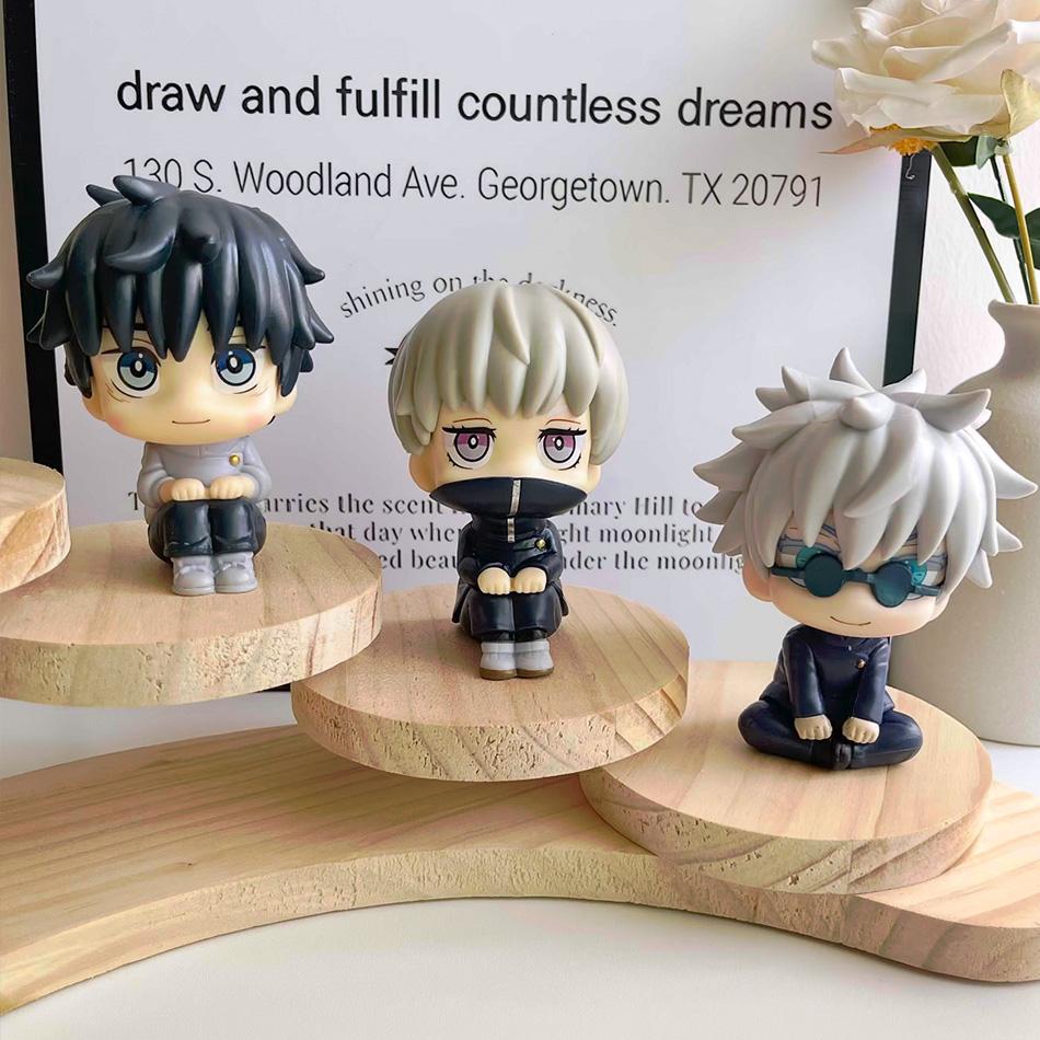 Q Version Jujutsu Kaisen Figures Cute Yuji Itadori Gojo Satoru Pvc Action Figures Anime Figure Model Toys Collection Doll Gift