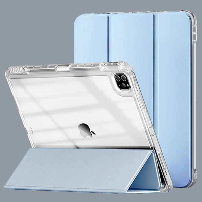 IPad Case Air 4/5 10.9 Inch 10.2/10.5 3-Fold Clear Acrylic Cover With Stand Anti-Scratch Shockproof