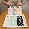 Custodia per Telefono Colorata Fiori Colore Caramella Cuore Morbido Rilievo Lato Per iPhone 11 12 13 14 15 16 17 Pro Max 14 Plus Copertura Antiurto