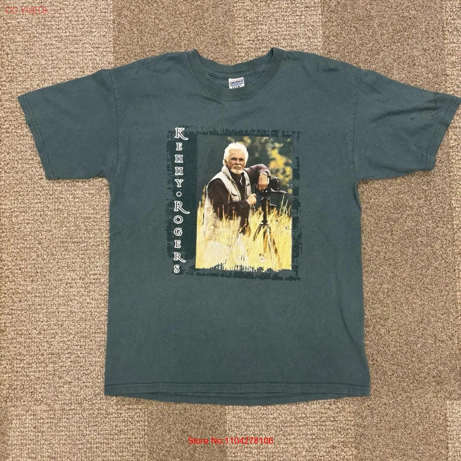 

Vintage Kenny Rogers On Tour Music Band Double Sided T Shirt FLAWS vintage Washed Unisex fashion Stretched Comfortable homme 5XL різнокольоровий