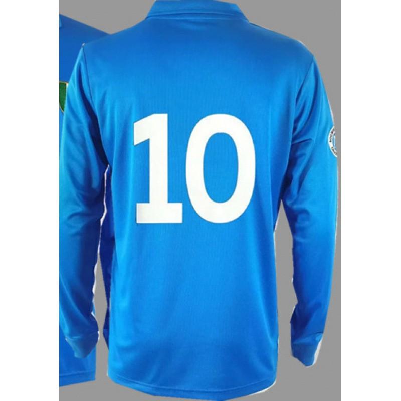 Retro Long Sleeve Soccer Jersey Football Shirt Men Women Vintage Legends Print Sports Training Top