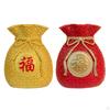 Chinese Flower Vase, Ornament Art Decorative Collectible Blessing Bag Shape Statue for Wedding Gifts