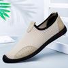 Summer New Lazy Soft-soled Driving Casual Shoes Thin Breathable Fly-woven Mesh Shoes Men