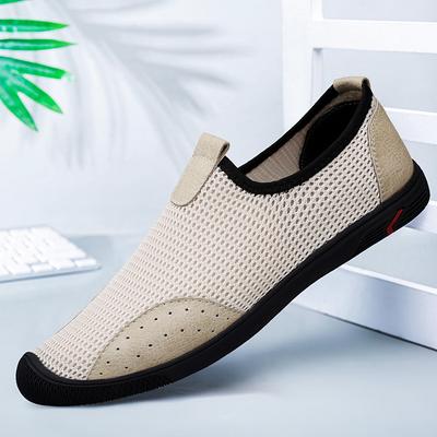 Sommer neue faule weichsohlige Fahr-Freizeitschuhe dünne atmungsaktive Fliegenweb-Netzschuhe Herren