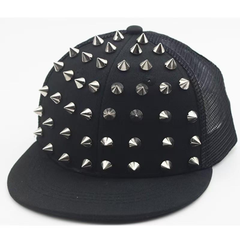 Unisex Hip-Hop Rivet Baseball Cap - Breathable, Sunshade, Studded Design, Windproof, Sun Protection Hat