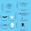 Halloween Window Sticker Pumpkin Witch Bat Castle Pattern Wall Stickers Halloween Decals