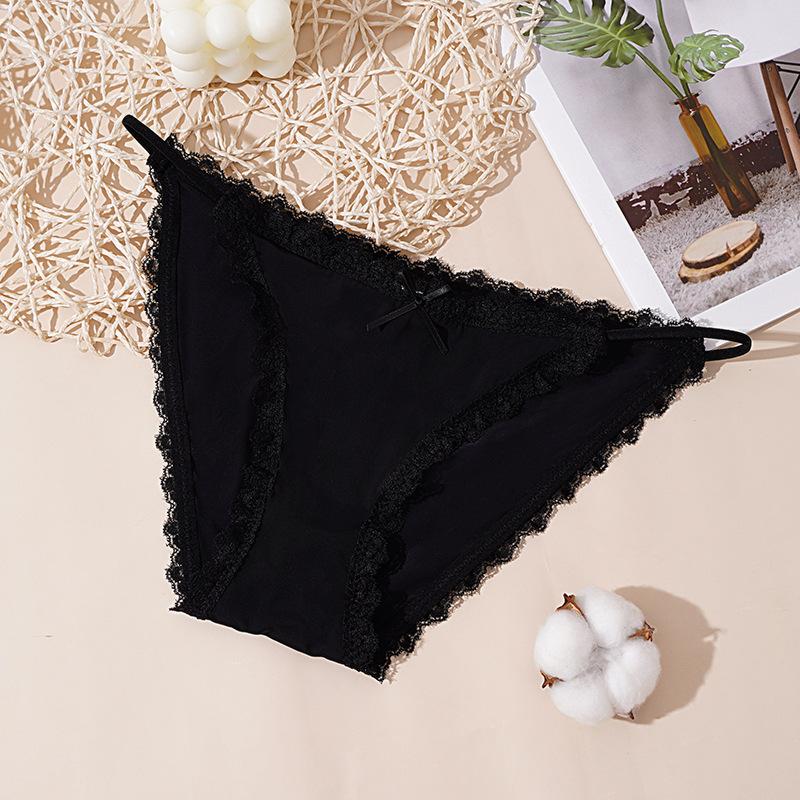 Buz İpek Dikişsiz Kadın İç Çamaşırı Seksi Düşük Bel Dantel Kenarlı İç Çamaşırı İnce Nefes Alabilir İç Çamaşırı