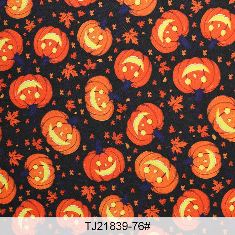 0.5m/1m/5m Pumpkin Halloween Printed Fabric for Halloween Decorative Cloth Tablecloths Door Curtains Handmade DIY Sewing Fabrics