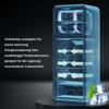 Lodówka 60L Retro 7 Ustawień Temperatury Światło LED Strefa Podwójna Mini Lodówka Domowa Zamrażarka 22L Objętość 102 kWh/Rok -27-13 Stopni Celsjusza