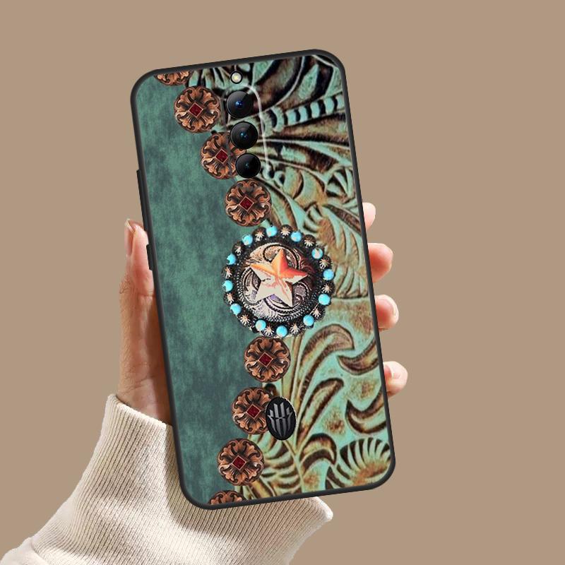 

Western Cowgirl Cowboy Boots Cowhide Case For ZTE Nubia Red Magic 11 10S 9S 8S 8 9 10 Pro Plus 6 7 6S 7S Pro 5G 6R 10 Air Cover Red Magic 6Pro
