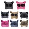 Vintage Sunglasses Baseball Hat Kitten Ear Shades Sport Hat Adjustable Unisex Outdoor Sports Hat Idol Outfit