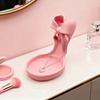 Pink Stiletto Jewelry Tray 3D Printed High Heel Jewelry Dish with Bow Women Ring And Earring Holder Jewelry Display Stand for Bedroom Vanity Table