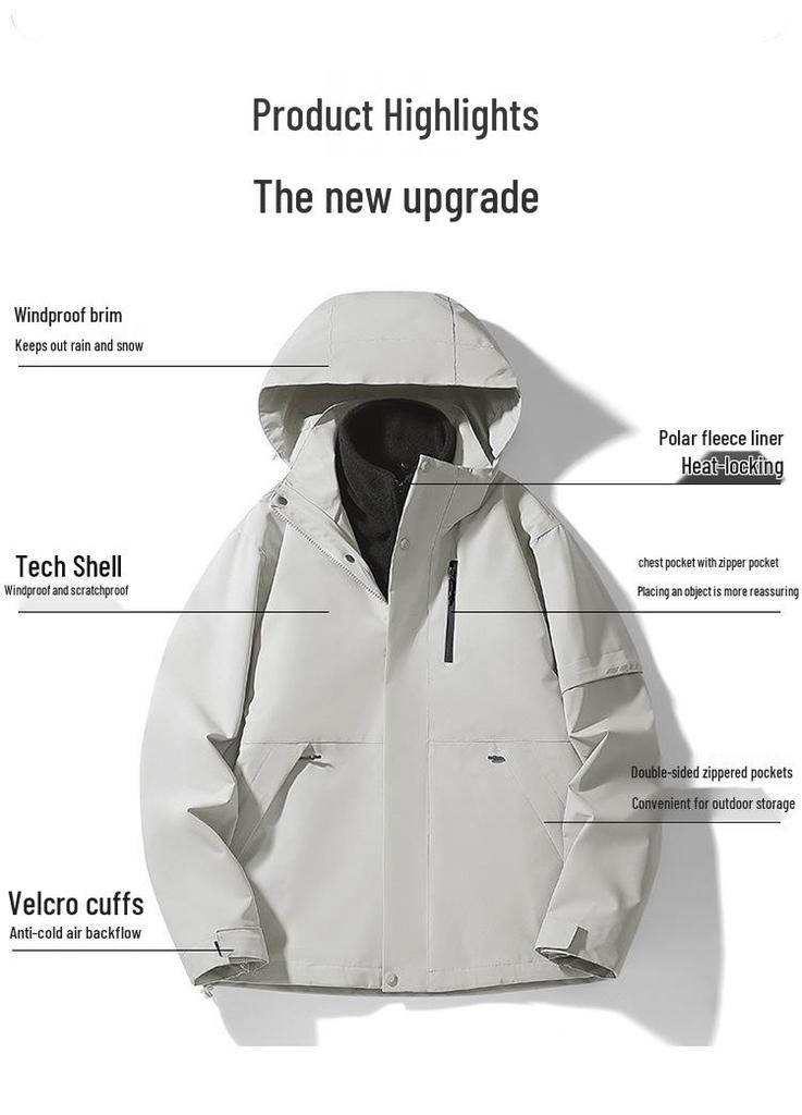 24 AW Multifunktionale Wasserdichte Atmungsaktive Kapuzenjacke für Paare