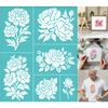 2pcs Self-Adhesive Silk Screen Printing Stencil for Painting On Wood DIY Decoration T-Shirt Fabric September Peony 220x280mm