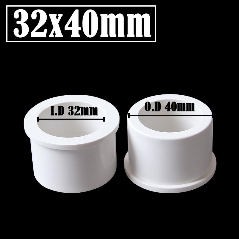 5Pcs/Lot I.D 20/25/32/40/50/63mm PVC Bushing Reducer Connector White PVC Pipe Joints Garden Water Supply Tube Reducing Union