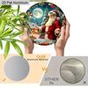 Panneau de Noël en Aluminium Coloré Plat 2D - Ornements Figurine Navidad avec Motif Père Noël & Couronne - Idéal pour Porte d'Entrée, Mur, Porche, Clôture