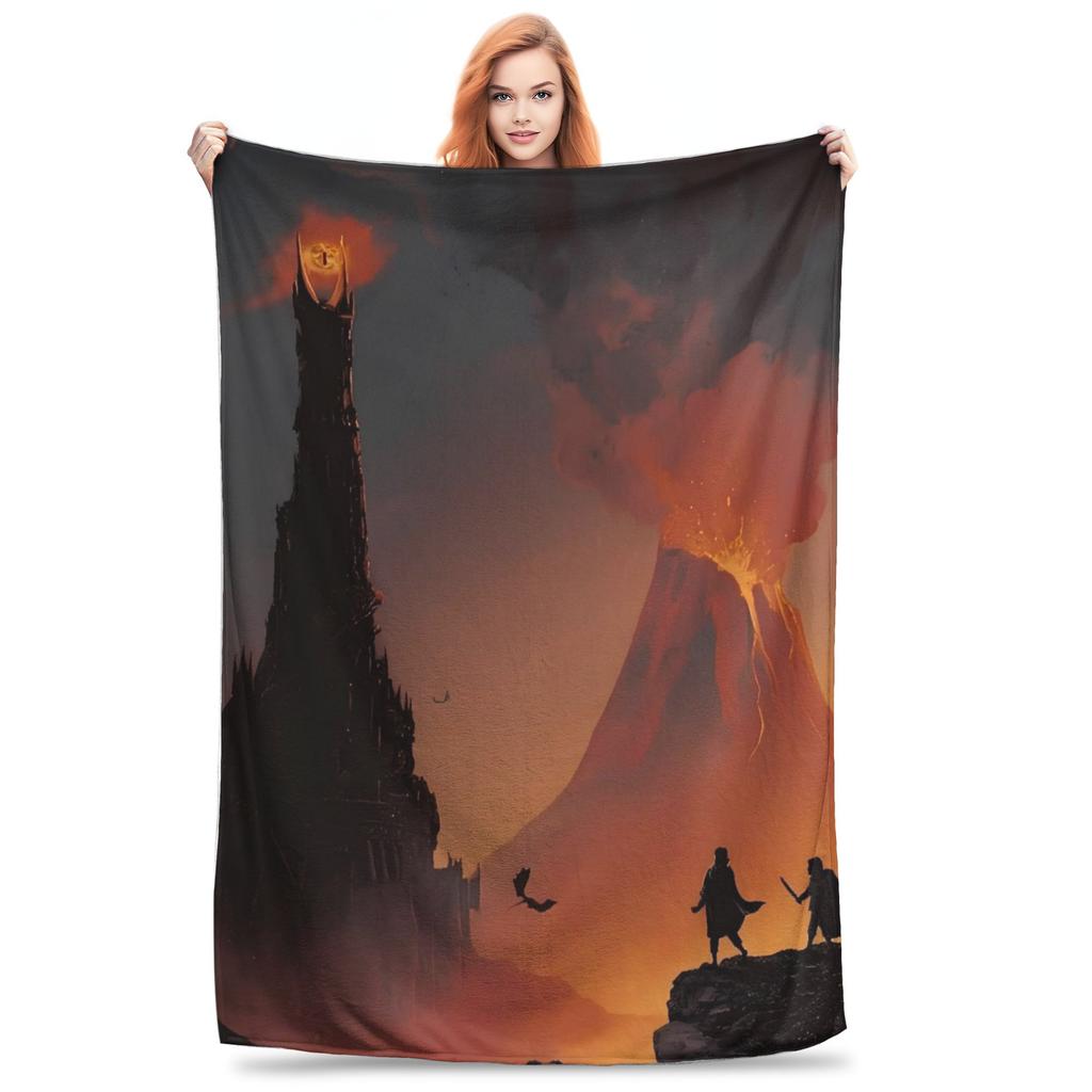 L-Lords Of The R-Rings Warm Soft Blankets Students Plush Throw Blanket Novelty Bedroom Flannel Bedspread Sofa Bed Cover