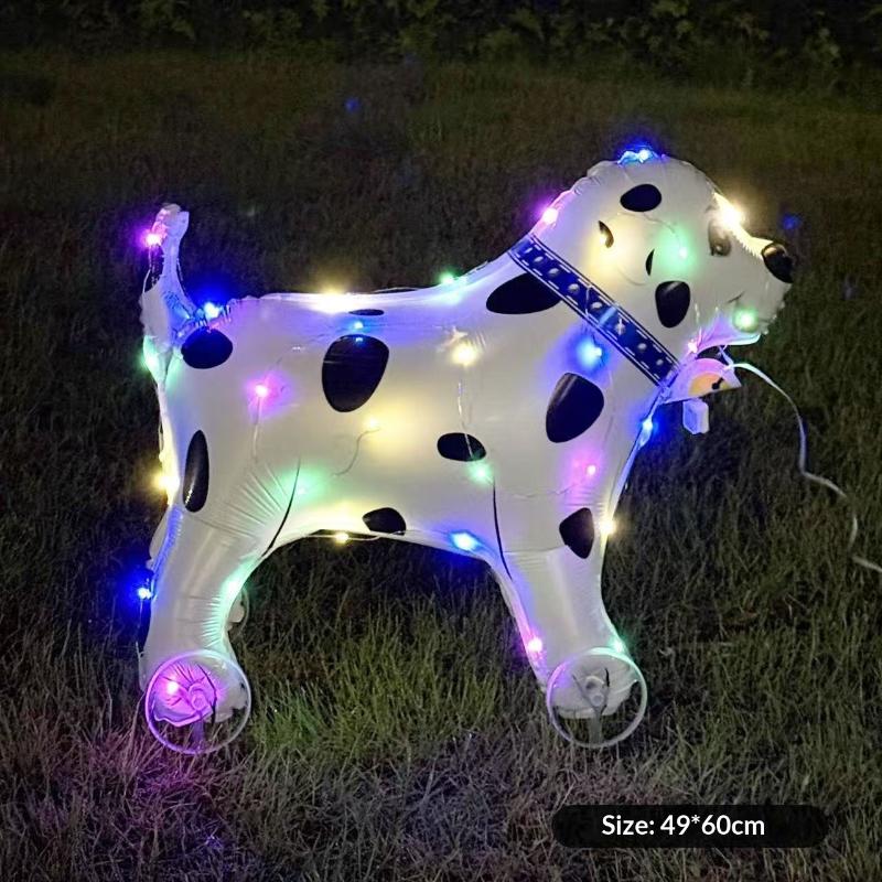 

4D Мультяшні Кулі з Фольги, що Світяться, Слон, Стійка Ходяча Куля з Колесом для Прикраси Дитячої Вечірки з Нагоди Дня Народження, Бебі Шауер