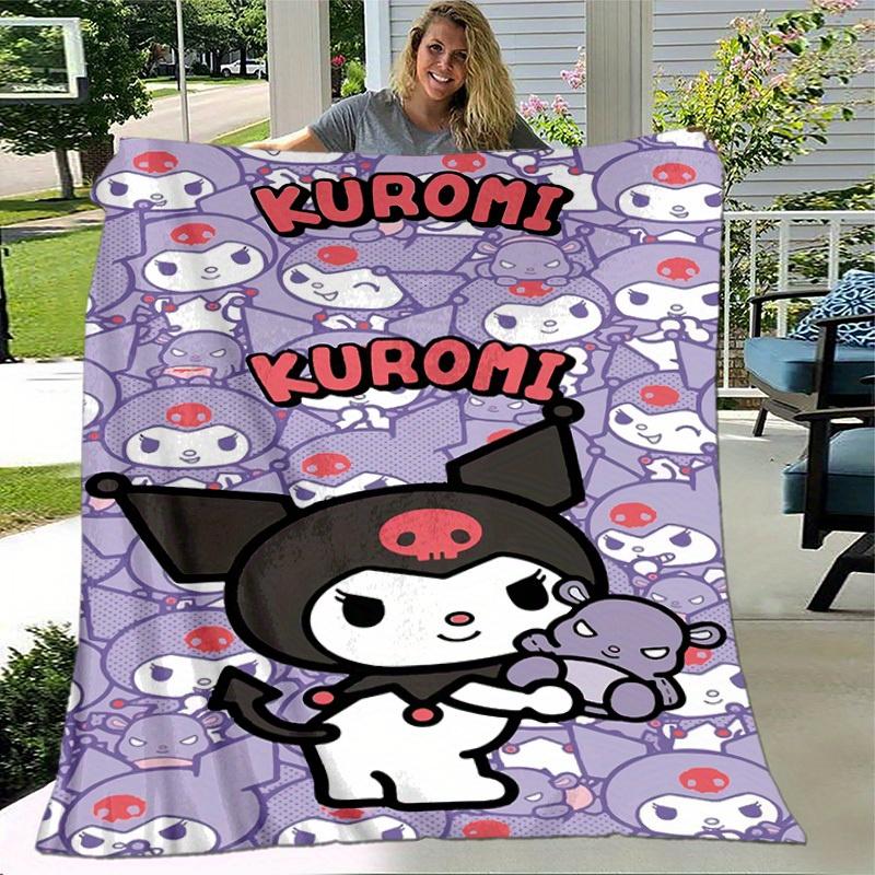 1pc. Cute Kuromi Patterned Blanket - Perfect for Home, Office, Outdoor Use, Gift Idea, Suitable for All Seasonsz041776