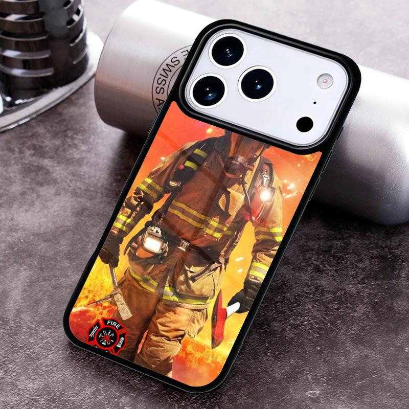 Firefighter Fire Department Fireman Phone Case for iPhone 17 16 15 Pro Max Air 14 13 12 11 Plus Shockproof Cover