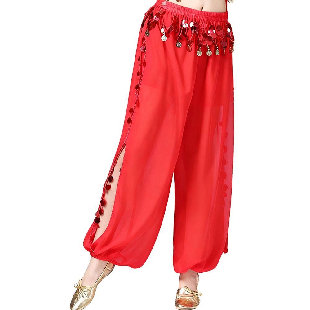 Sequin Belly Dance Pants Loose Bloomers Fashion Show Costumes  Women