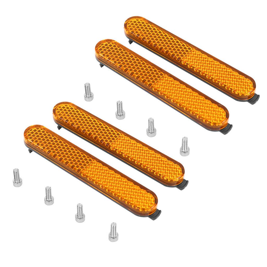 2Set Electric Scooter Side Reflective Strap Safety Tube Night Reflector Scooter Rear Wheel Protective Decorative Shell