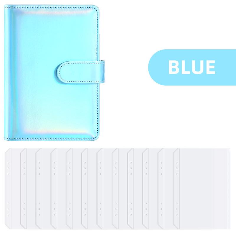 Colorful A6 PU Leather Macaron Budget & Account Book - Multi-functional Cash Diary & Storage Planner