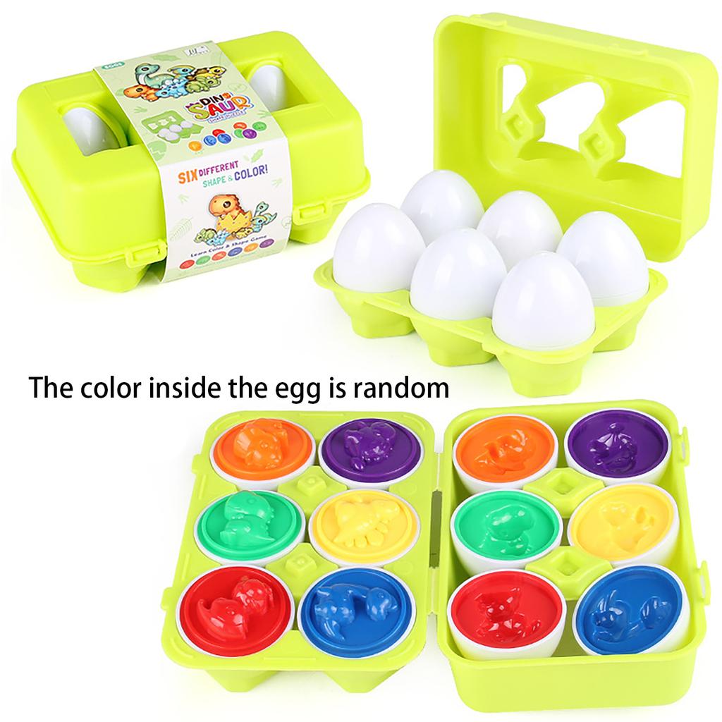 6 Smart Egg Pairings, Children'S Early Education Assembled Toy Simulation Eggs, Easter Basket Filling, Party Gifts