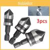 Durable 3pcs Hex Countersink Boring Bore Quick Change Drill Bit Tool Set Ideal For Wood And Metal Projects