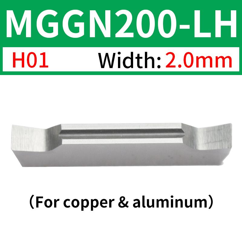 

MGGN-LH H01 Cutting Insert, suitable for external grooving of aluminum on lathes grooving insert CNC MGGN200-LH H01