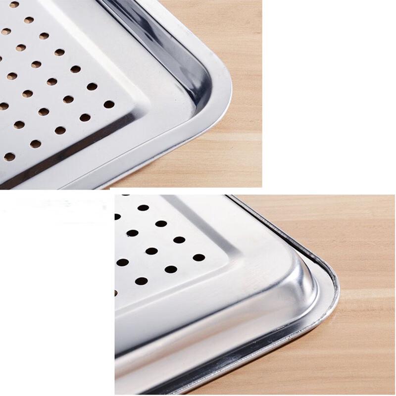 Perforerad matbricka i rostfritt stål