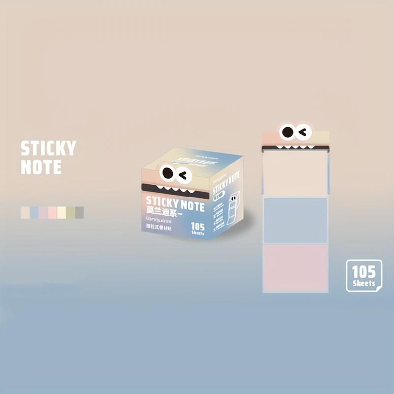 105sheets/box Transparent Kawill Pull-Out Sticky Notes Self-Adhesive Memo Pads For Office School DIY Stationery Notes