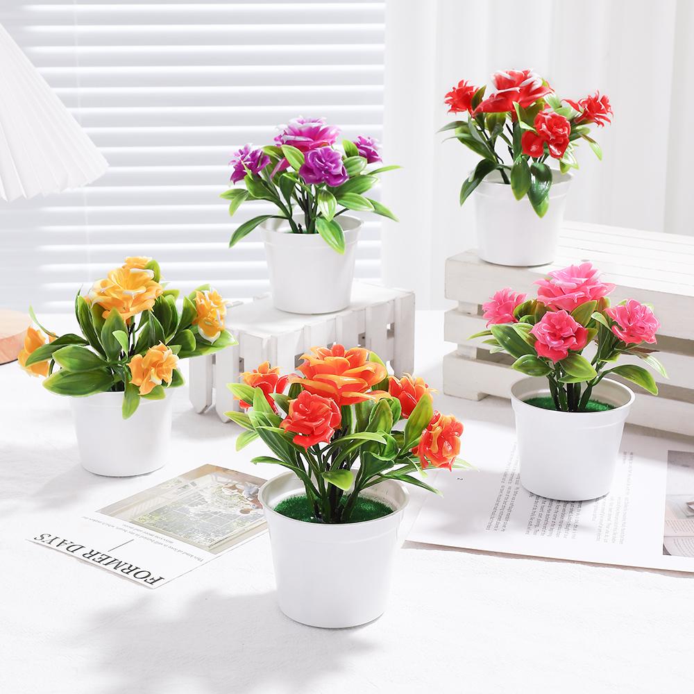 1/3Pcs Artificial Potted Plant Scene Desktop Home Office Shelf Decor Tabletop Landscape Bonsai Wedding Room Party Accessories