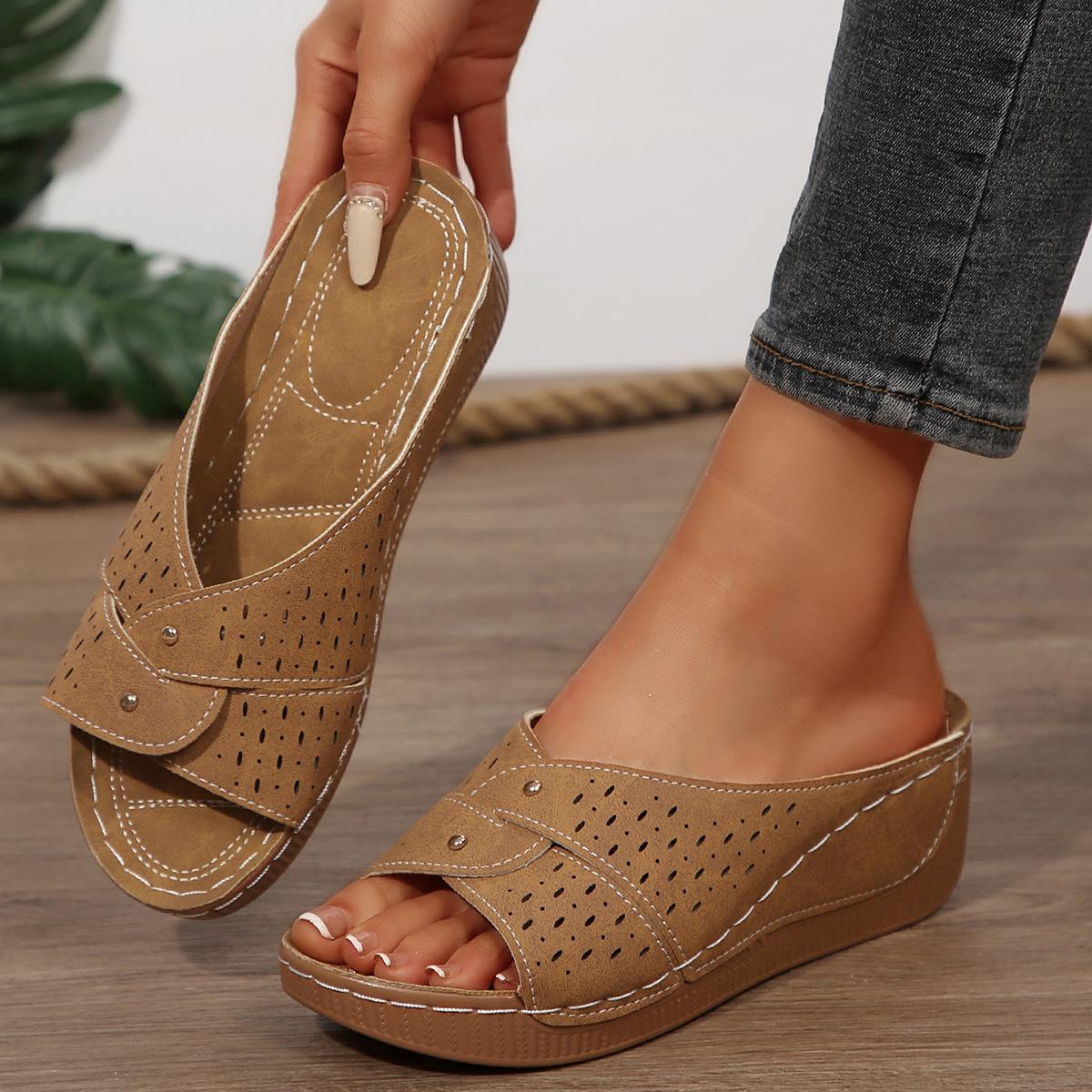 

Fashion Shoes for Women Summer Fashion Platform Wedges Comfortable Plus Size 36-43 Wedges Non-slip Sandalias De Mujer Women Sandals 36