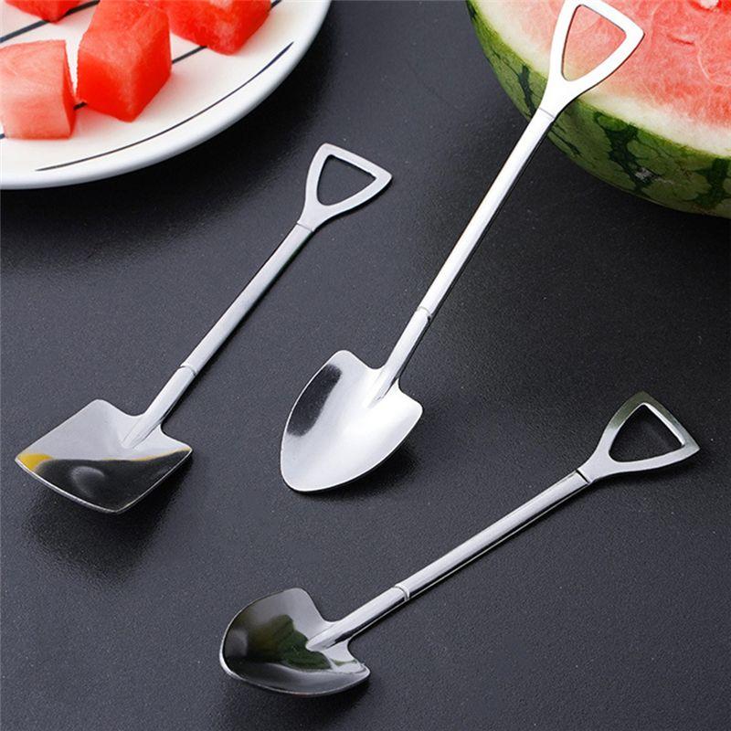 J1UL1N Watermelon Scoop Square Stirring Spoon Coffee Spoon Ice Cream Spoon